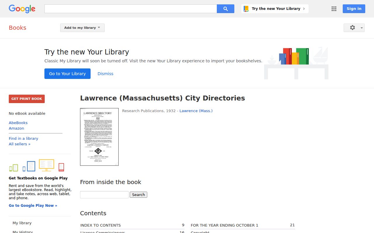 Lawrence city directory 1932 digitized collection record